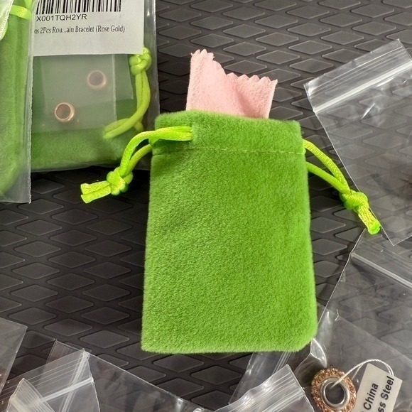 Stainless Steel Spacer Charms Crystal Beads Rose Gold - Picture 7 of 16